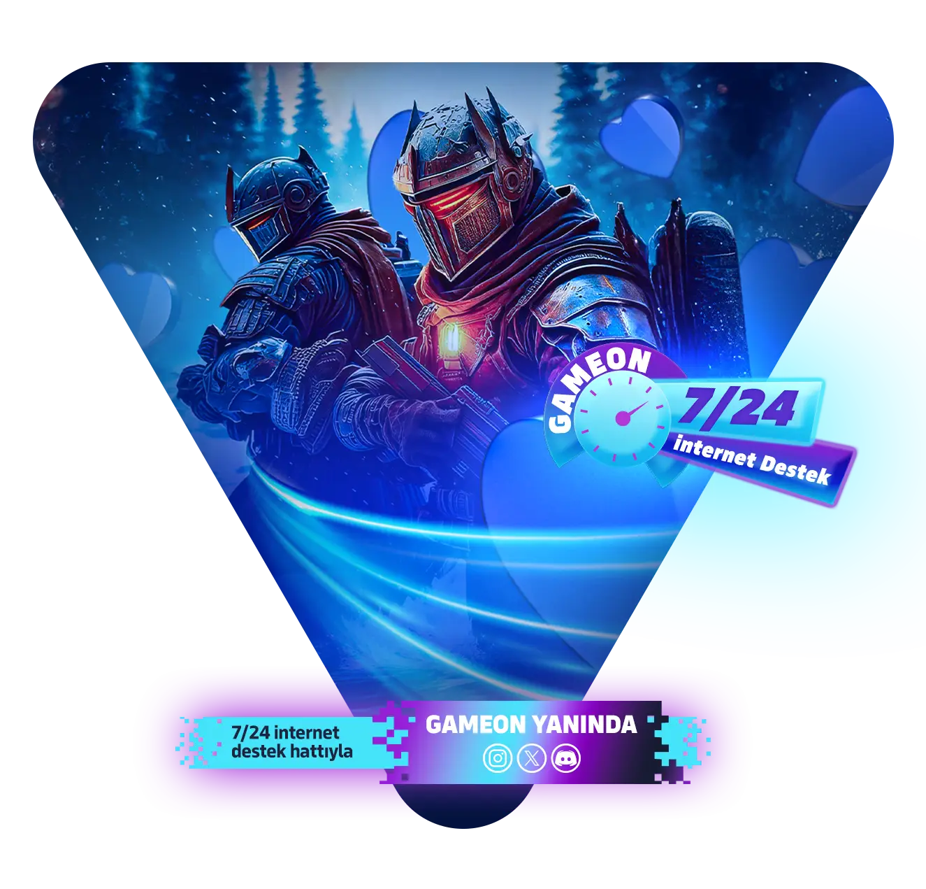 <p>7/24 internet destek ekibi ile GAMEON her zaman yanında!</p>