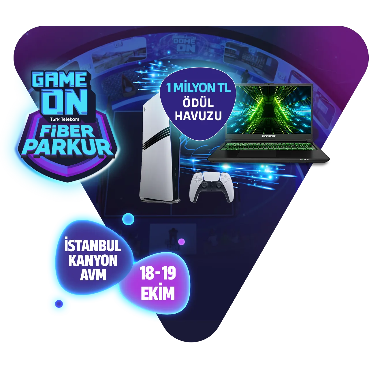 <p>GAMEON</p>
<p>FİBER PARKUR’DA</p>
<p>OYUNA DAVETLİSİN!</p>